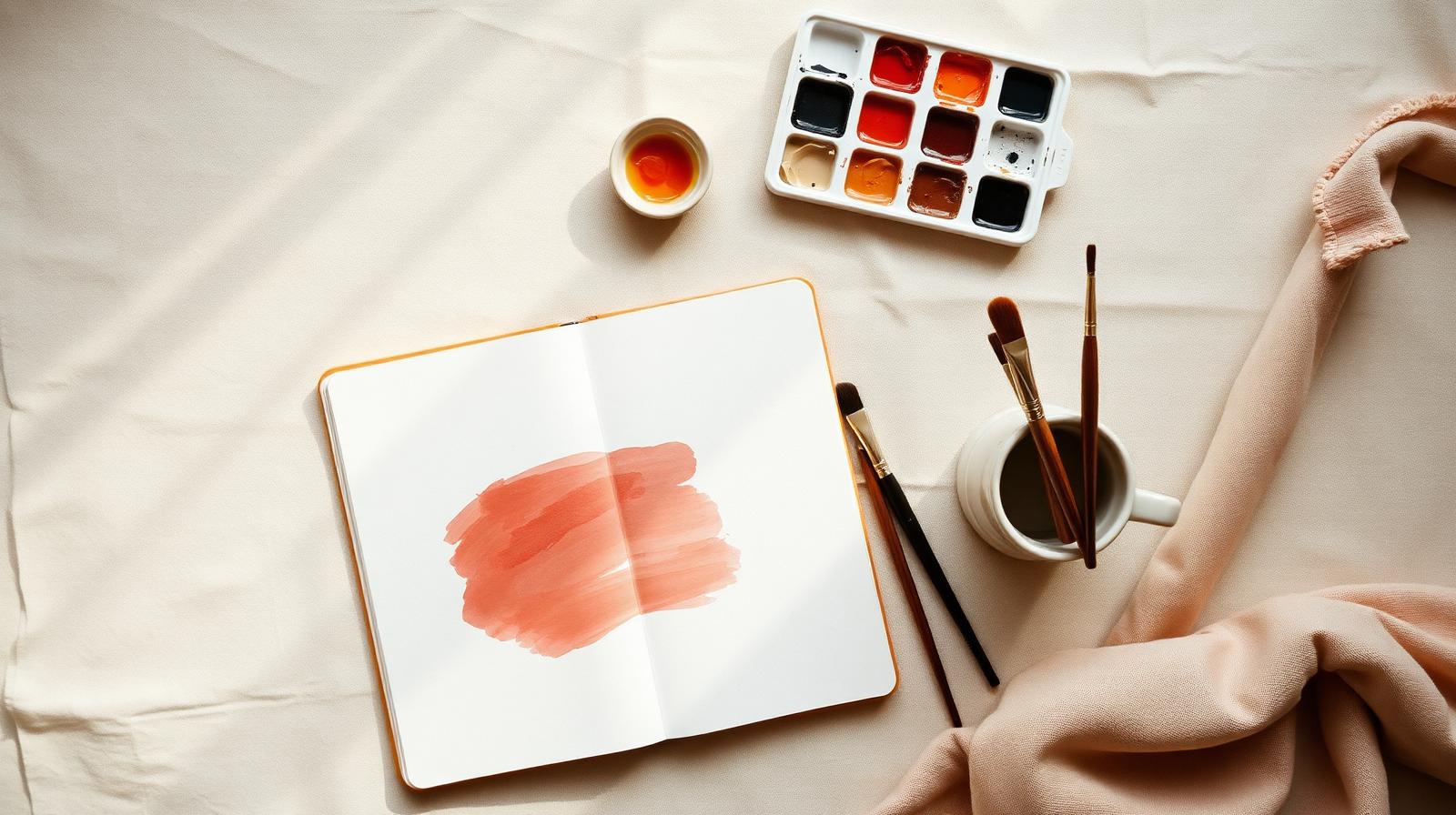 Materiales de pintura y creatividad